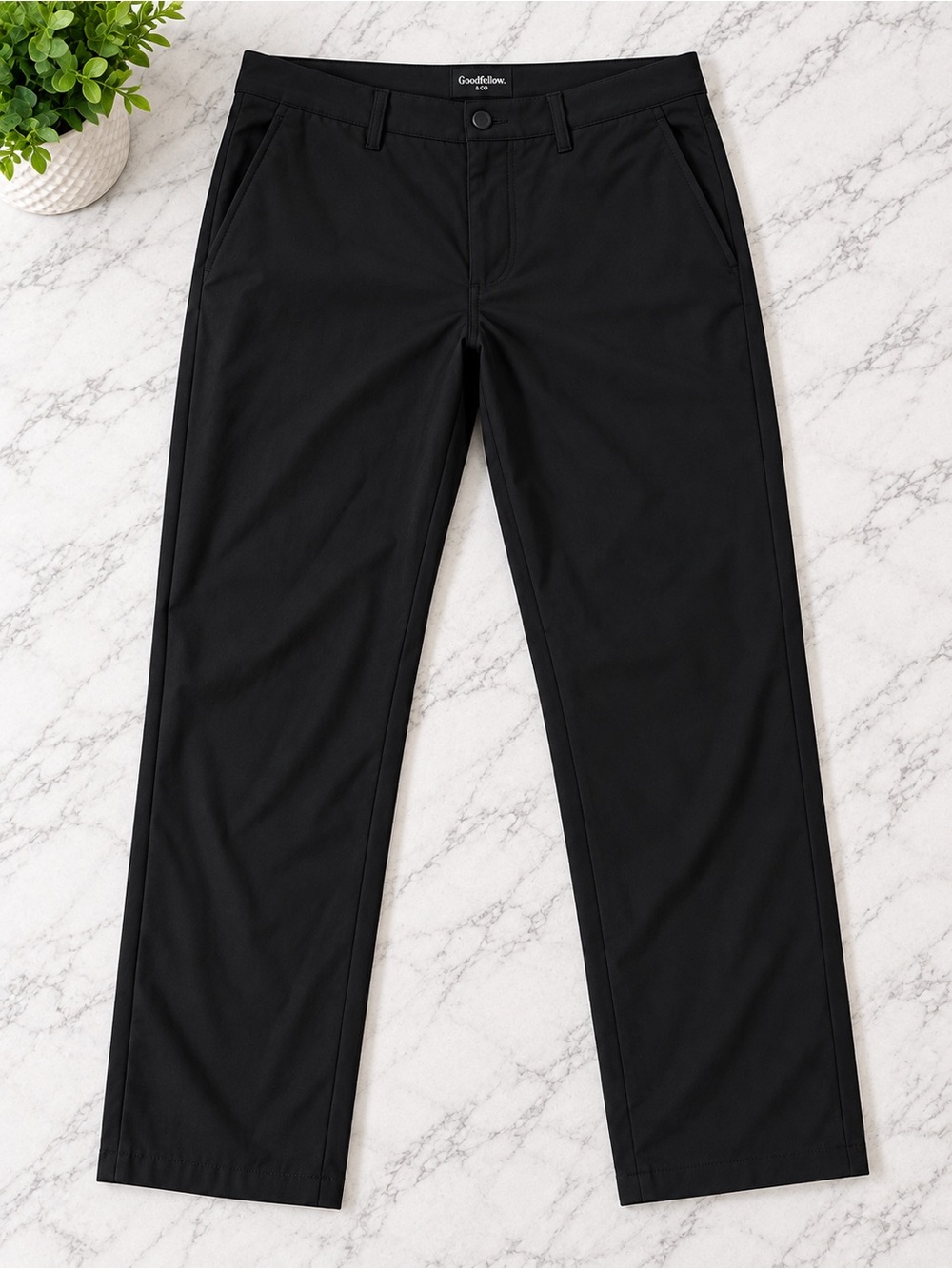 Goodfellow & Co Black Straight-Leg Chinos